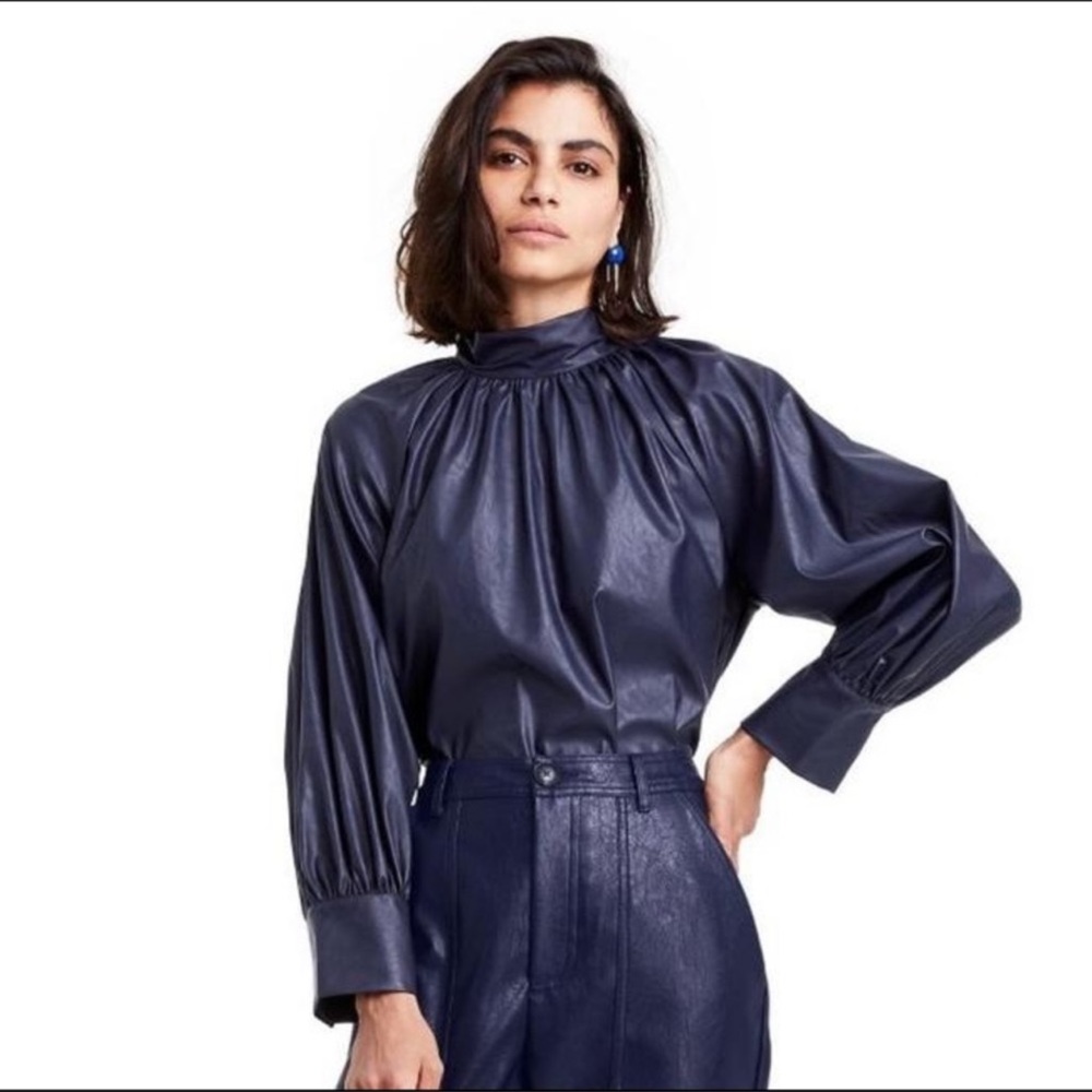 5/$25 RACHEL COMEY x Target faux leather blouse